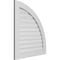 Ekena Millwork Quarter Round Top Right Surface Mount PVC Gable Vent w/ 3-1/2"W x 1"P Standard Frame, 30"W x 34"H GVPQR30X3401SF - alternate 3